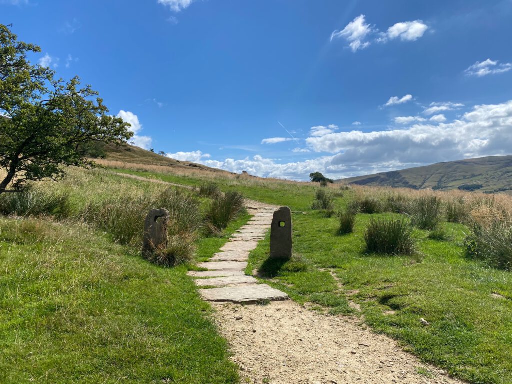 De wandelroute als het nog makkelijk te bewandelen is