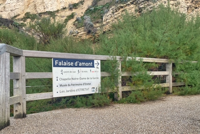 Etretat route naar rechts