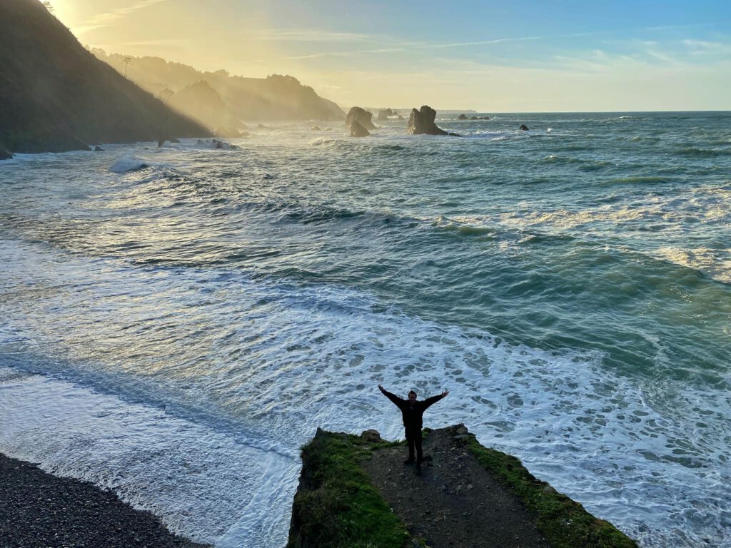 Ken at Playa del Silencio, Spanje en Portugal