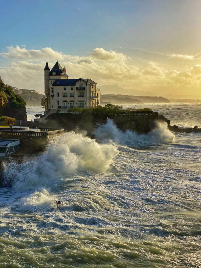 Biarritz aan de westkust van Frankrijk