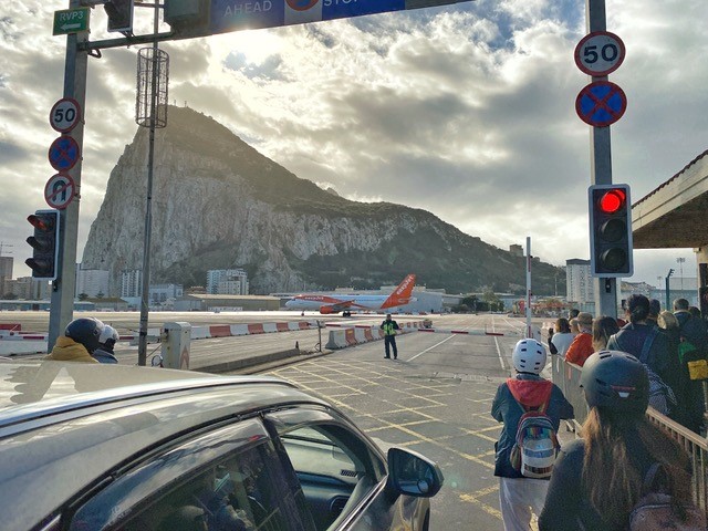 Vliegtuig oversteekplaats Gibraltar